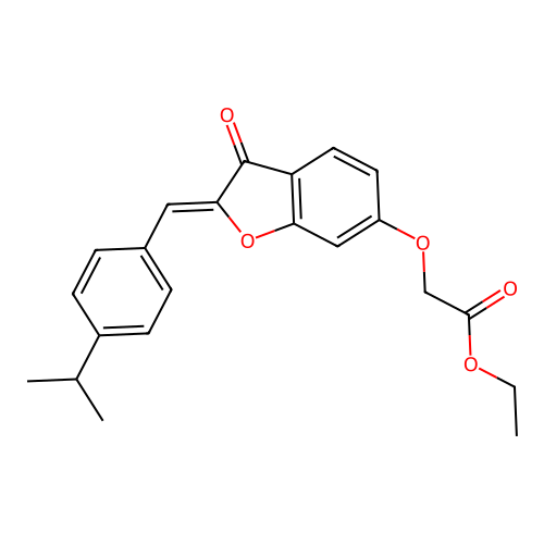 (Z)-ethyl 2-((2-(4-isopropylbenzylidene)-3-oxo-2,3-dihydrobenzofuran-6-yl)oxy)acetate structure