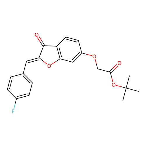 (Z)-tert-butyl 2-((2-(4-fluorobenzylidene)-3-oxo-2,3-dihydrobenzofuran-6-yl)oxy)acetate structure
