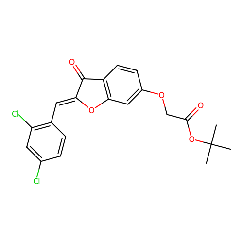 Tert-butyl 2-{2-[(2,4-dichlorophenyl)methylene]-3-oxobenzo[3,4-b]furan-6-yloxy}acetate structure