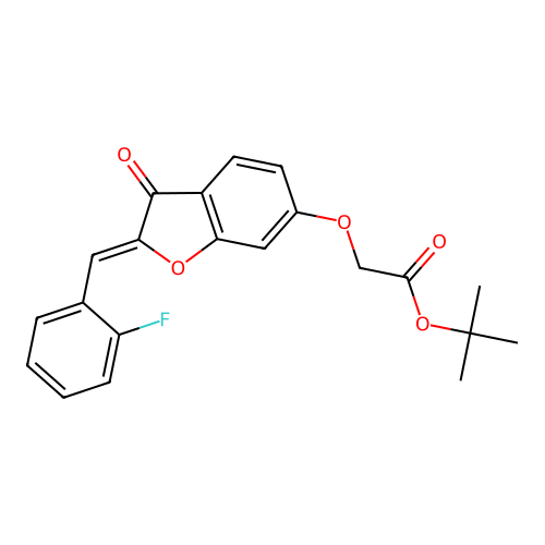 (Z)-tert-butyl 2-((2-(2-fluorobenzylidene)-3-oxo-2,3-dihydrobenzofuran-6-yl)oxy)acetate structure