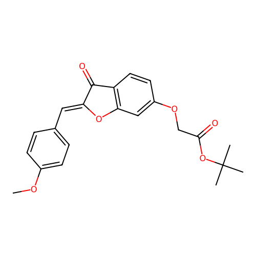 (Z)-tert-butyl 2-((2-(4-methoxybenzylidene)-3-oxo-2,3-dihydrobenzofuran-6-yl)oxy)acetate structure
