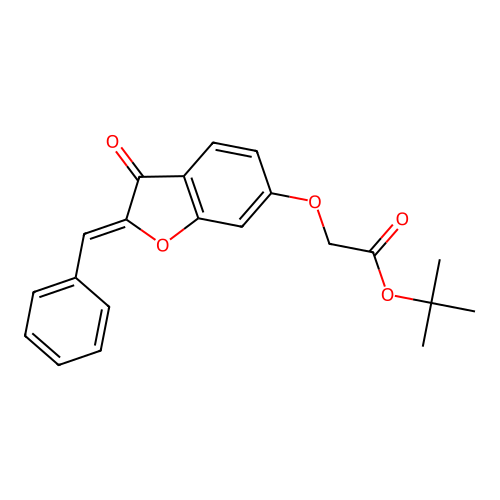 (Z)-tert-butyl 2-((2-benzylidene-3-oxo-2,3-dihydrobenzofuran-6-yl)oxy)acetate structure