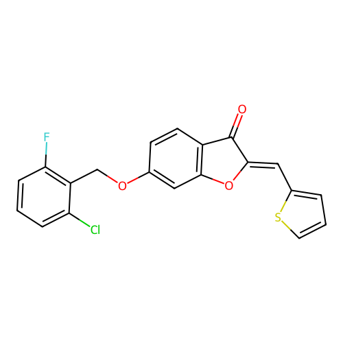 6-[(6-Chloro-2-fluorophenyl)methoxy]-2-(2-thienylmethylene)benzo[b]furan-3-one structure