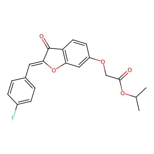 (Z)-isopropyl 2-((2-(4-fluorobenzylidene)-3-oxo-2,3-dihydrobenzofuran-6-yl)oxy)acetate structure