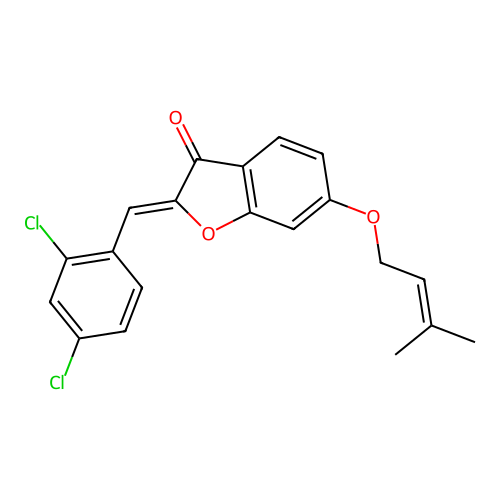 2-[(2,4-Dichlorophenyl)methylene]-6-(3-methylbut-2-enyloxy)benzo[b]furan-3-one structure