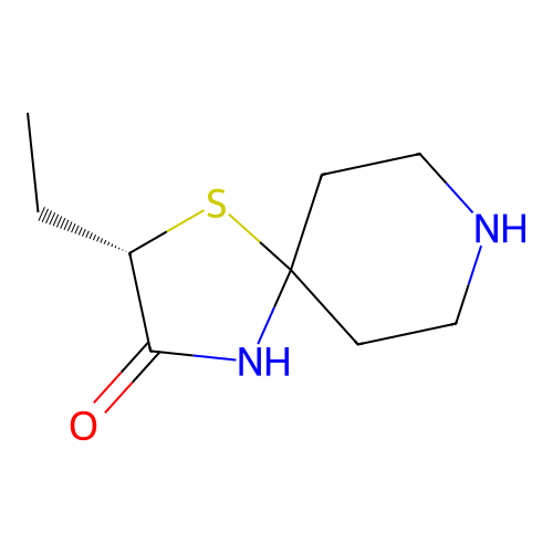 (S)-2-Ethyl-1-thia-4,8-diaza-spiro[4.5]decan-3-one structure