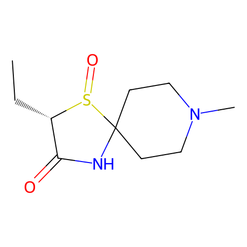 (2S)-2-ethyl-8-methyl-1-oxo-1lambda4-thia-4,8-diazaspiro[4.5]decan-3-one structure