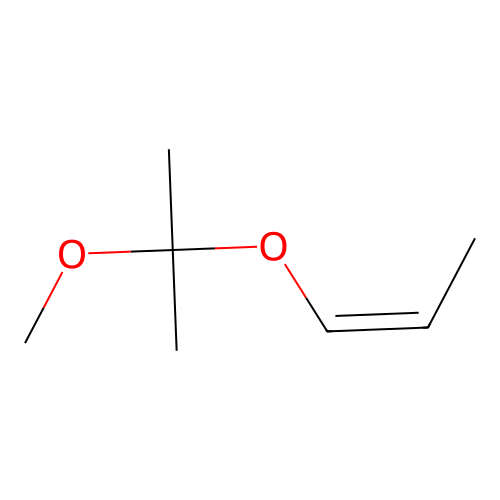 1-Propene, 1-(1-methoxy-1-methylethoxy)-, (Z)- structure