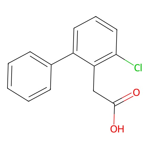 (3-Chlorobiphenyl-2-yl)acetic acid structure