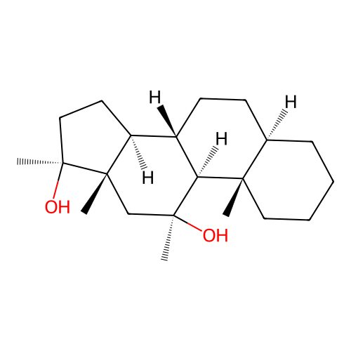 11,17-Dimethyl-5alpha-androstane-11beta,17beta-diol structure