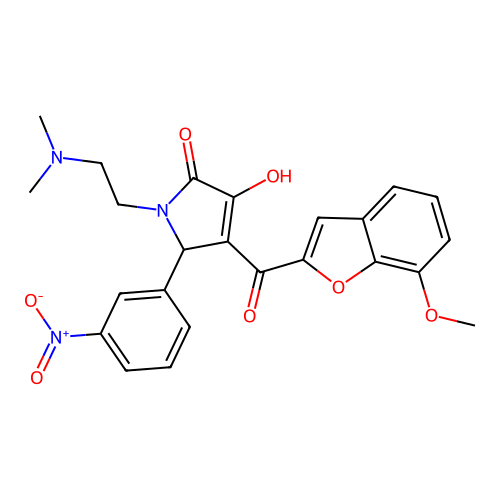 1-(2-(dimethylamino)ethyl)-3-hydroxy-4-(7-methoxybenzofuran-2-carbonyl)-5-(3-nitrophenyl)-1H-pyrrol-2(5H)-one structure