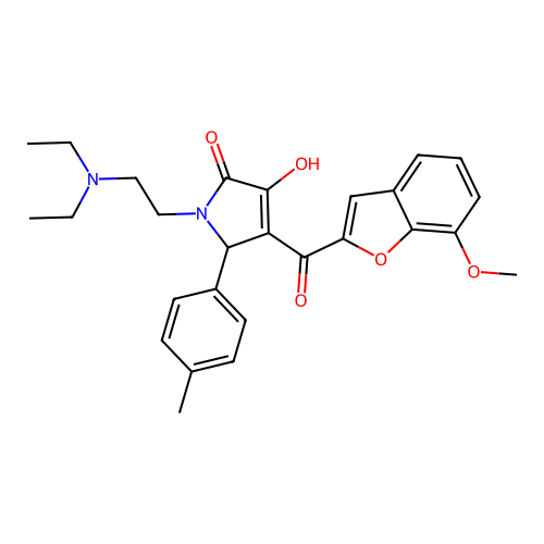 1-(2-(diethylamino)ethyl)-3-hydroxy-4-(7-methoxybenzofuran-2-carbonyl)-5-(p-tolyl)-1H-pyrrol-2(5H)-one structure