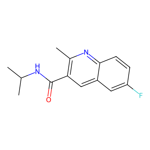 6-Fluoro-N-isopropyl-2-methylquinoline-3-carboxamide structure