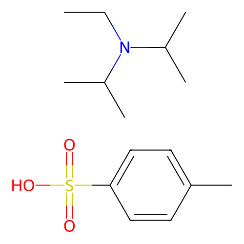Ethyldiisopropylammonium p-toluenesulphonate structure