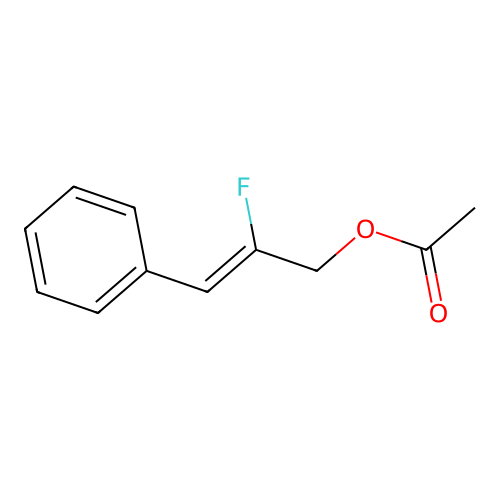[(Z)-2-fluoro-3-phenylprop-2-enyl] acetate structure