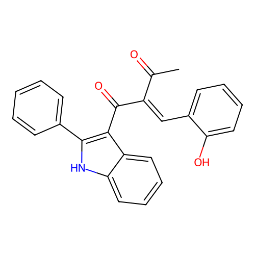 1,3-Butanedione, 1-(2-phenyl-1H-indol-3-yl)-2-((2-hydroxyphenyl)methylene)- structure