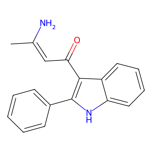 2-Buten-1-one, 3-amino-1-(2-phenyl-1H-indol-3-yl)- structure