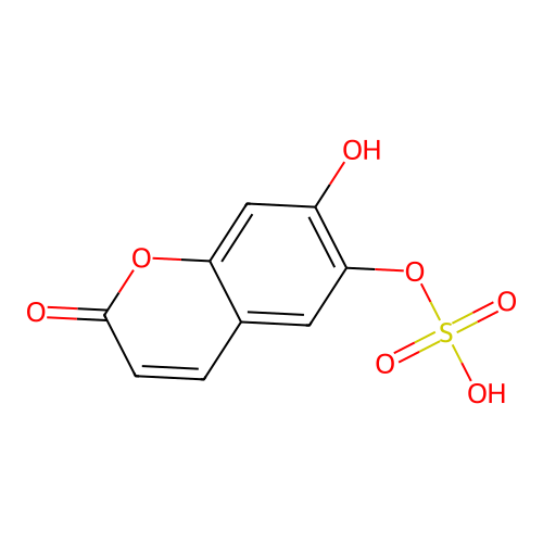 2H-1-Benzopyran-2-one, 7-hydroxy-6-(sulfooxy)- structure