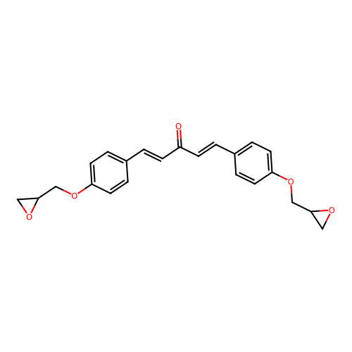(1E,4E)-1,5-bis[4-(oxiran-2-ylmethoxy)phenyl]penta-1,4-dien-3-one structure