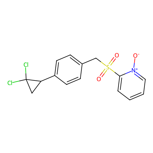 Pyridine, 2-[[[4-(2,2-dichlorocyclopropyl)phenyl]methyl]sulfonyl]-, 1-oxide structure