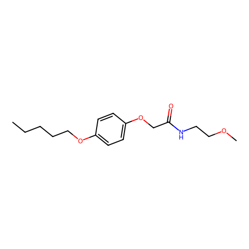 N-(2-methoxyethyl)-2-(4-pentoxyphenoxy)acetamide structure