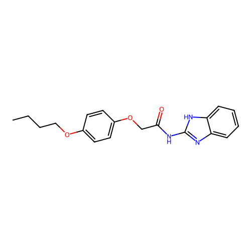 N-(1H-benzimidazol-2-yl)-2-(4-butoxyphenoxy)acetamide structure