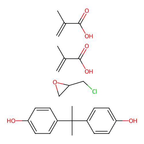 (C15-H16-O2.C3-H5-Cl-O)x-.2C4-H6-O2 structure