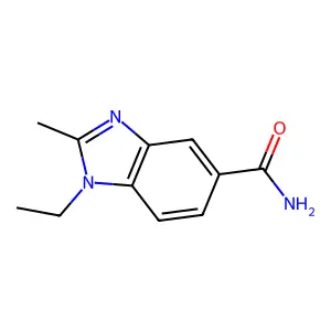 1-ethyl-2-methylbenzimidazole-5-carboxamide structure