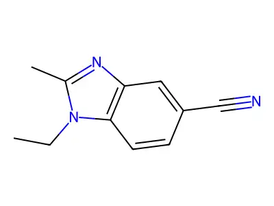 1-Ethyl-2-methyl-1H-benzimidazole-5-carbonitrile structure