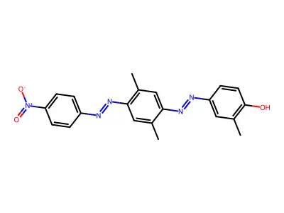 4-(2-(2,5-Dimethyl-4-(2-(4-nitrophenyl)diazenyl)phenyl)diazenyl)-2-methylphenol structure
