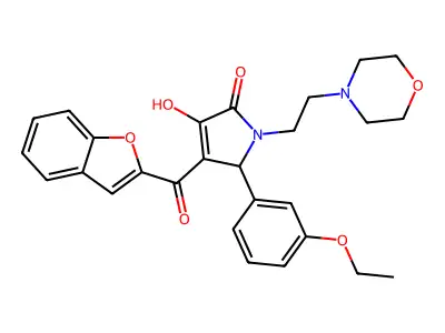 4-(1-benzofuran-2-ylcarbonyl)-5-(3-ethoxyphenyl)-3-hydroxy-1-[2-(morpholin-4-yl)ethyl]-1,5-dihydro-2H-pyrrol-2-one structure