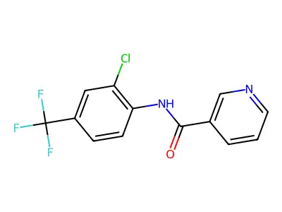 3-Pyridinecarboxamide, N-[2-chloro-4-(trifluoromethyl)phenyl]- structure