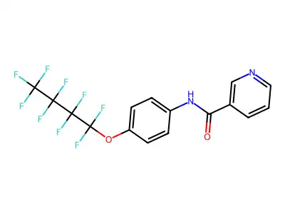 3-Pyridinecarboxamide, N-[4-(nonafluorobutoxy)phenyl]- structure