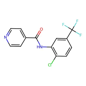 N-[2-chloro-5-(trifluoromethyl)phenyl]pyridine-4-carboxamide structure