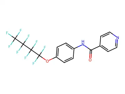 4-Pyridinecarboxamide, N-[4-(nonafluorobutoxy)phenyl]- structure