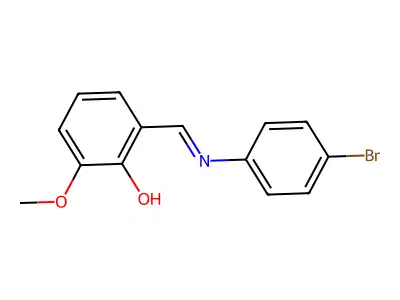 Alpha-(4-bromophenylimino)-6-methoxy-O-cresol structure