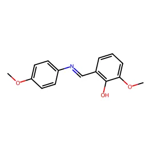2-methoxy-6-{(E)-[(4-methoxyphenyl)imino]methyl}phenol structure