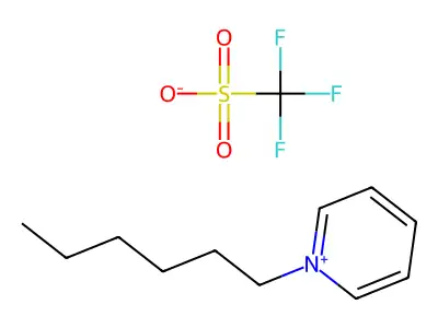 1-Hexylpyridinium trifluoromethanesulfonate structure