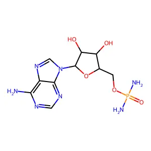 9-[5-O-(Diaminophosphoryl)pentofuranosyl]-9H-purin-6-amine structure