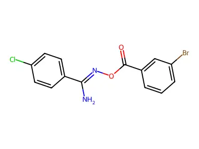 [(Z)-[amino-(4-chlorophenyl)methylidene]amino] 3-bromobenzoate structure