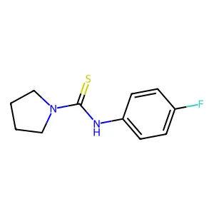 N-(4-fluorophenyl)-1-pyrrolidinecarbothioamide structure