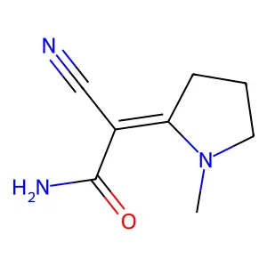 Acetamide, 2-cyano-2-(1-methyl-2-pyrrolidinylidene)- structure