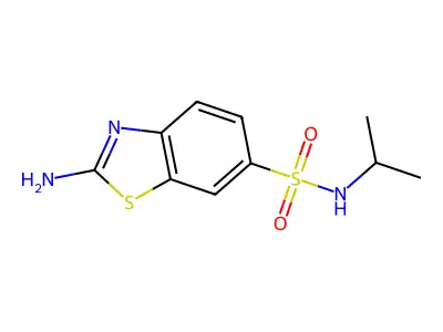 6-Benzothiazolesulfonamide, 2-amino-N-(1-methylethyl)- structure