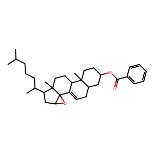 3-Benzoyloxy-14,15-epoxycholest-7-ene structure