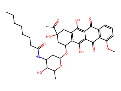 N-Octanoyldaunorubicin structure