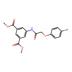Dimethyl 5-[[2-(4-bromophenoxy)acetyl]amino]benzene-1,3-dicarboxylate structure