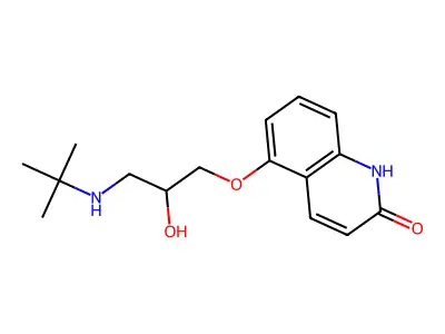 2(1H)-Quinolinone, 5-(3-((1,1-dimethylethyl)amino)-2-hydroxypropoxy)- structure