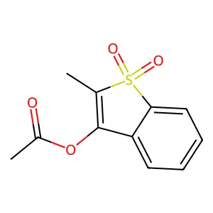 2-Methyl-1,1-dioxido-1-benzothien-3-yl acetate structure