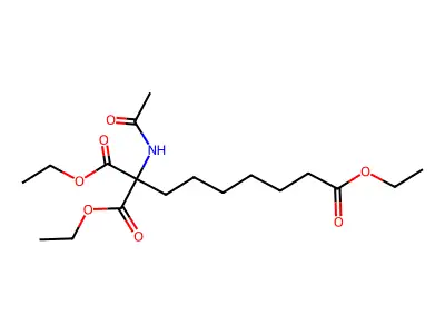 Triethyl 1-(acetylamino)heptane-1,1,7-tricarboxylate structure