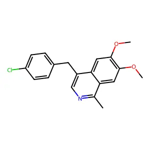 4-(4-Chlorobenzyl)-6,7-dimethoxy-1-methylisoquinoline structure